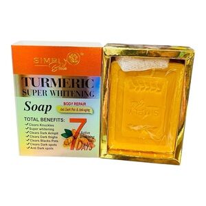 Simply Belle Turmeric Super Whitening Soap - Jabon De Curcuma 7 en uno